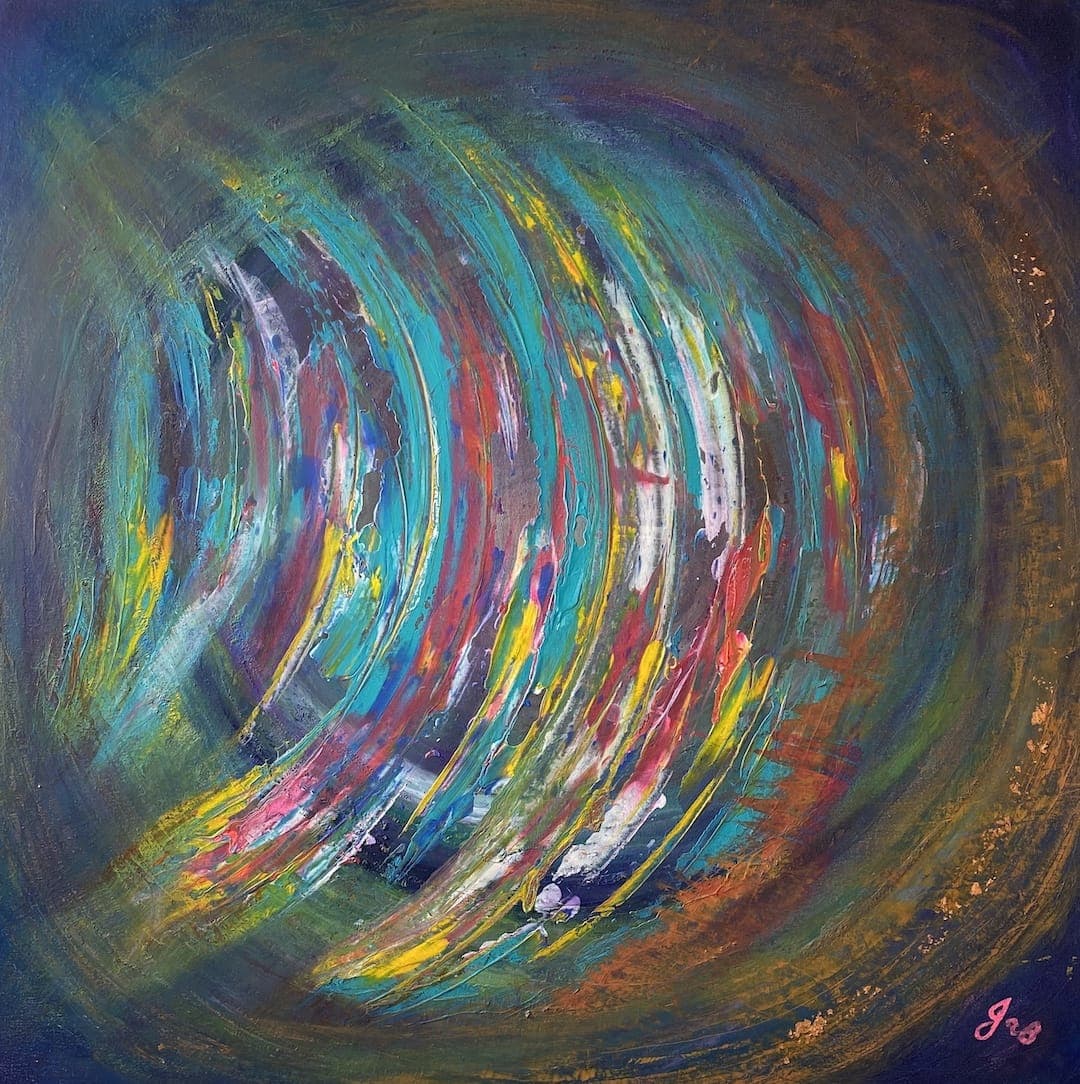 Planet of light, Mixed media on canvas
