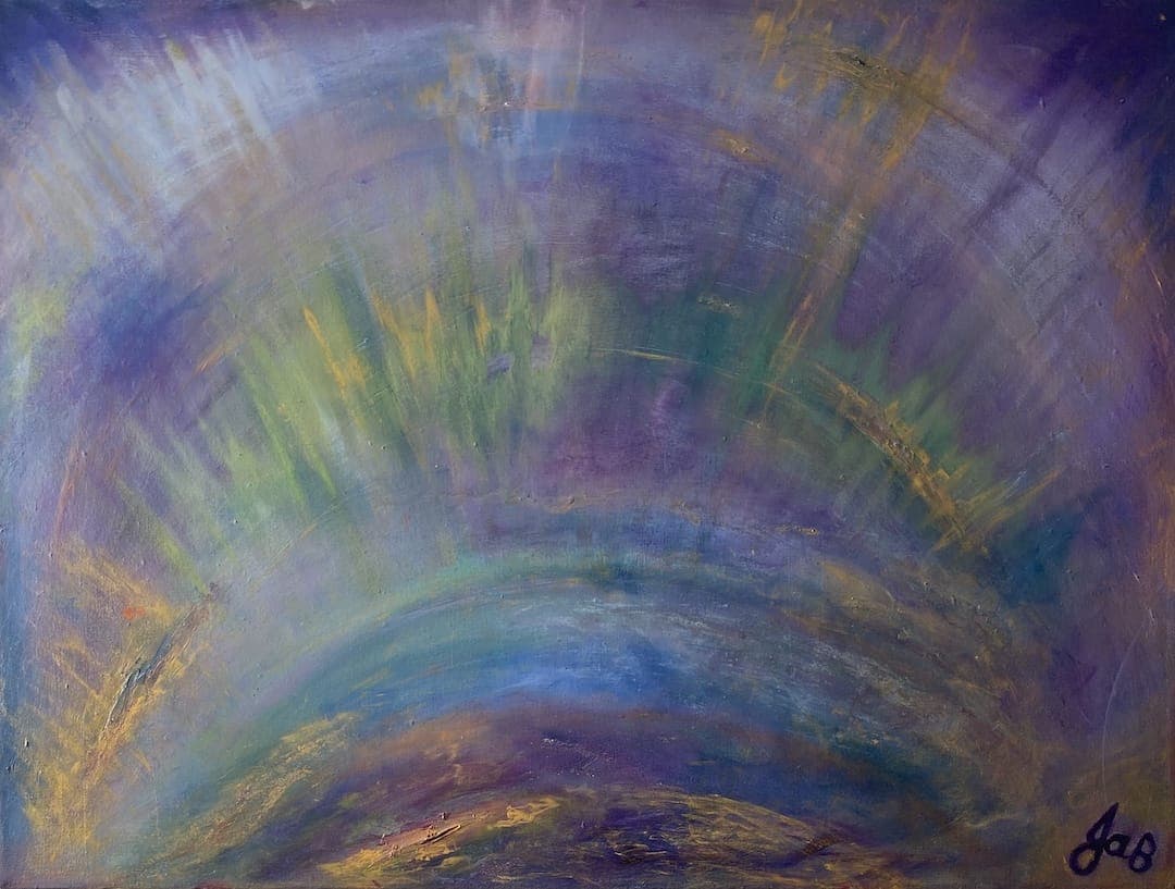 Rays of hope, Mixed media on canvas